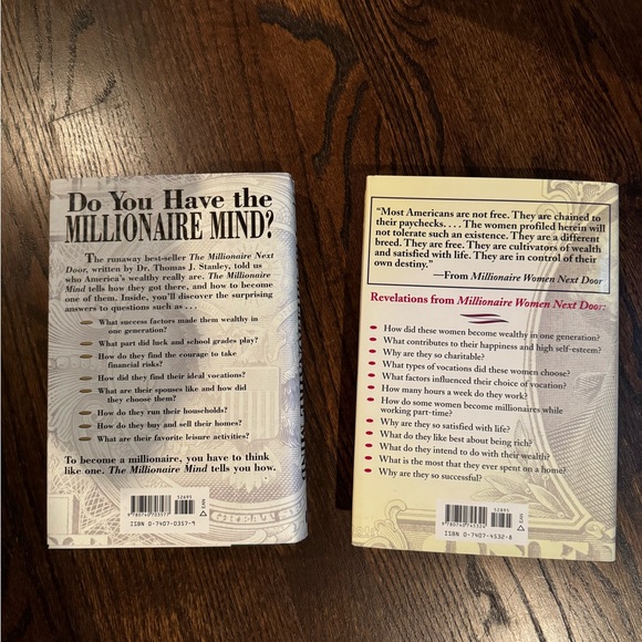 The Millionaire Mind and Millionaire Women Next Door. Thomas J. Stanley. Both HC - Picture 6 of 6
